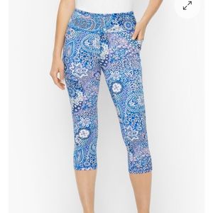 Talbots. Pedal pusher. Paisley. SMALL